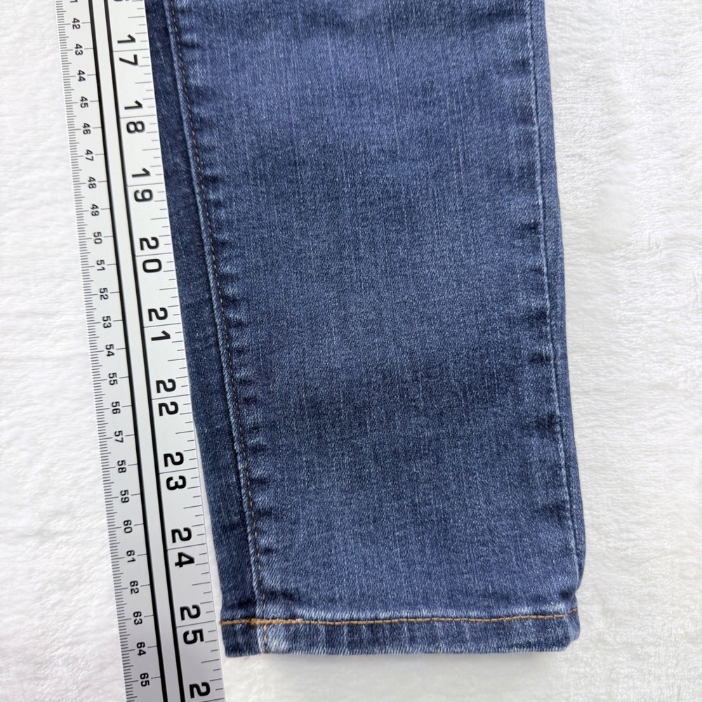LOFT Modern Skinny Jeans Blue Dark Wash Distressed Denim 30/10 Petite - Picture 10 of 11
